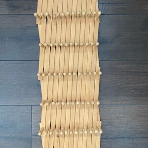 XL 84 Peg Wooden Accordion Expandable Peg Rack Vintage Wall Shelf Display